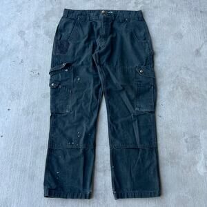 Vintage Y2K light black carhartt cargo work wear carpenter pants